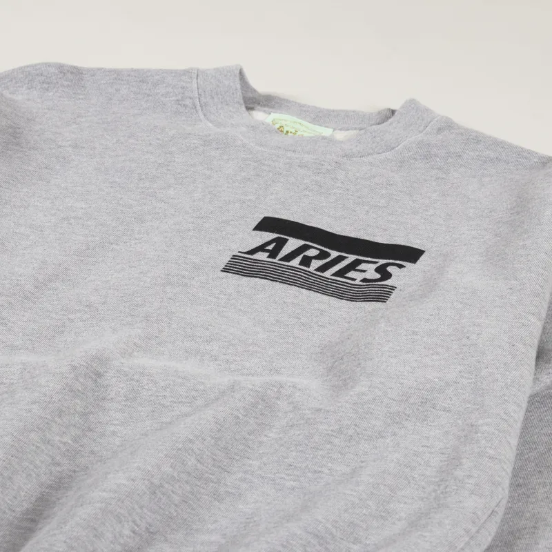 ★ARIES★ U Credit Card Sweatshirt Gray Marl CREDIT CARD SWE Aries Credit Card Graphic Mens Sweatshirt Pullover Grey Marl