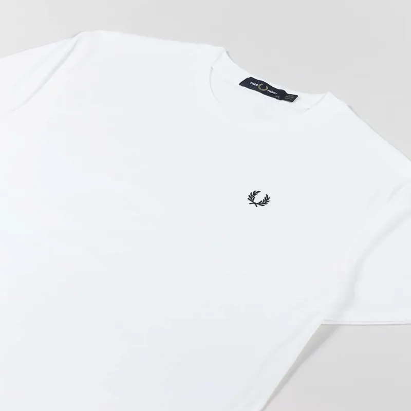 Fred Perry Womens Crew Neck T Shirt White-5