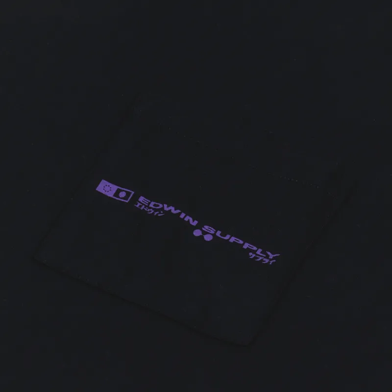 Edwin Crew T Shirt Black-1