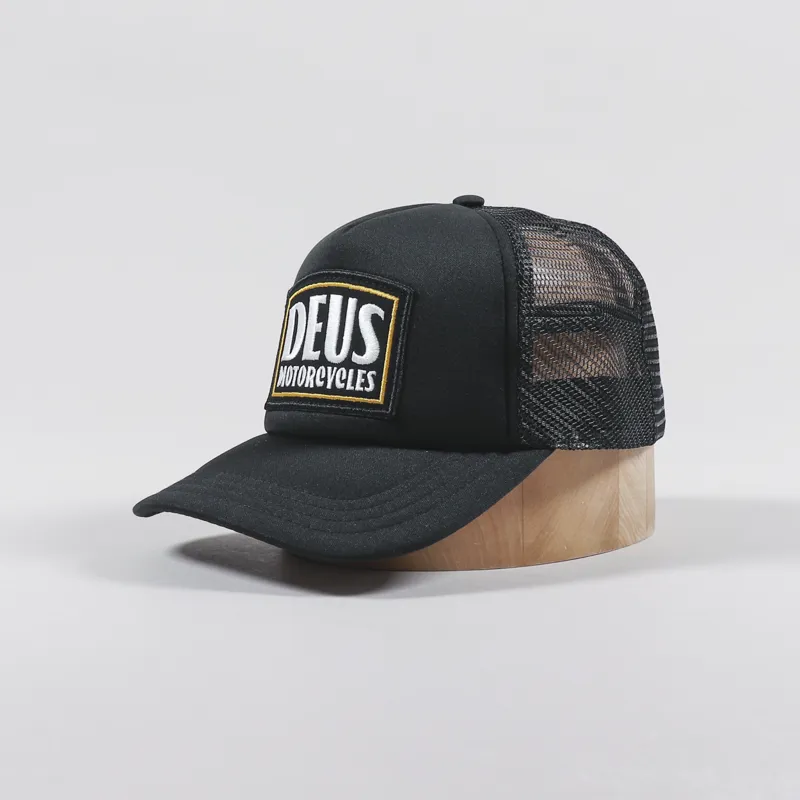 Deus Ex Machina Crimson Trucker Cap Black Logo Hat