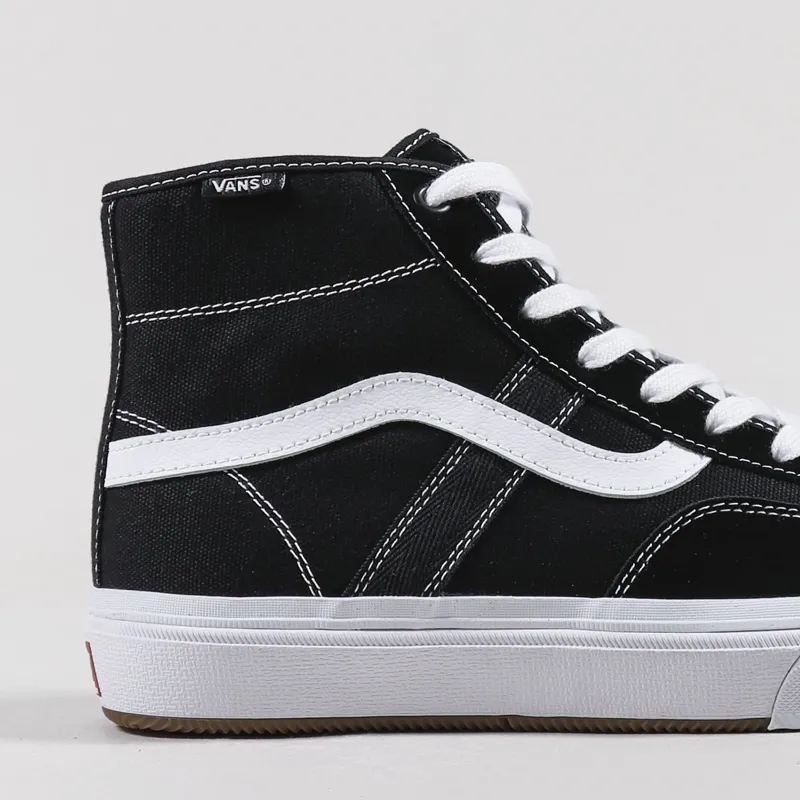 Vans Crockett High Shoes Black White-5