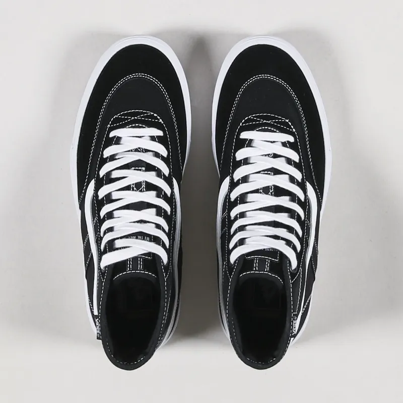 Vans Crockett High Shoes Black White-3