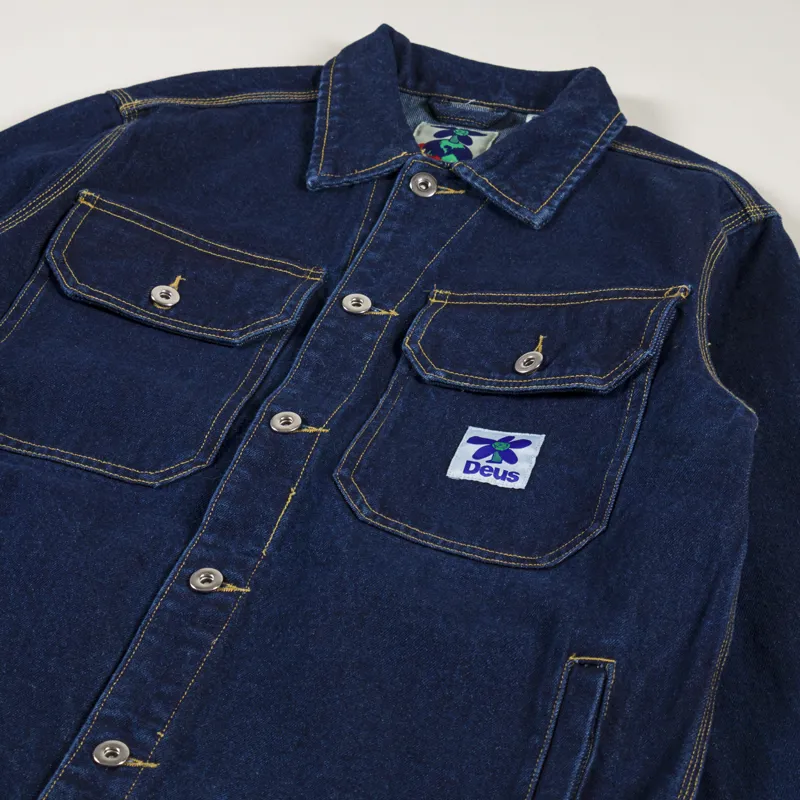 Deus Ex Machina Womens Crosby Denim Jacket Dry Indigo-2