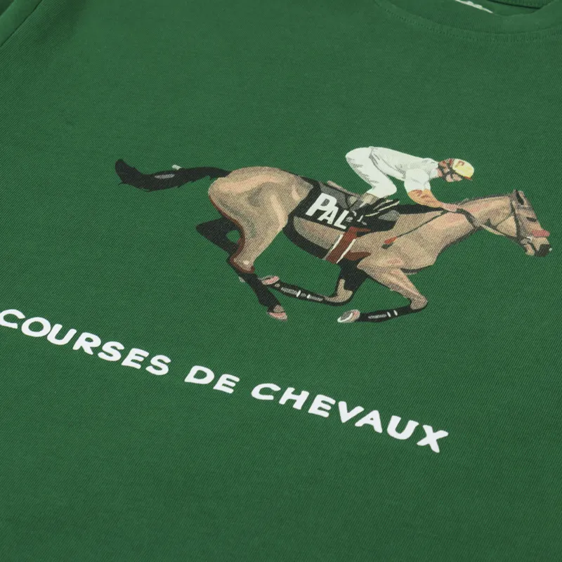 PAL Sporting Goods Courses De Chevaux T Shirt Dark Green-5