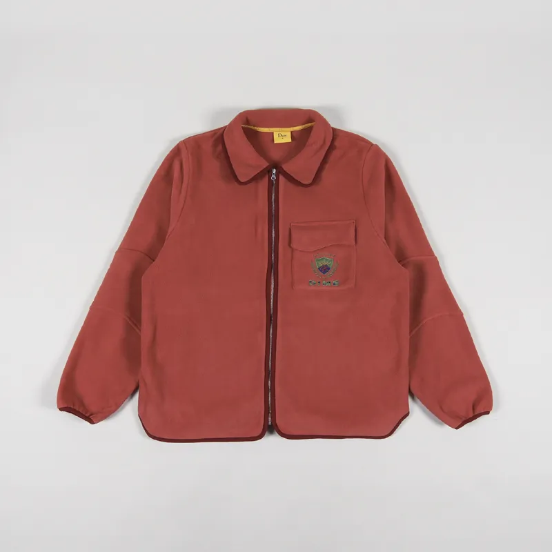 Dime Crest Fleece Shirt Sienna Red
