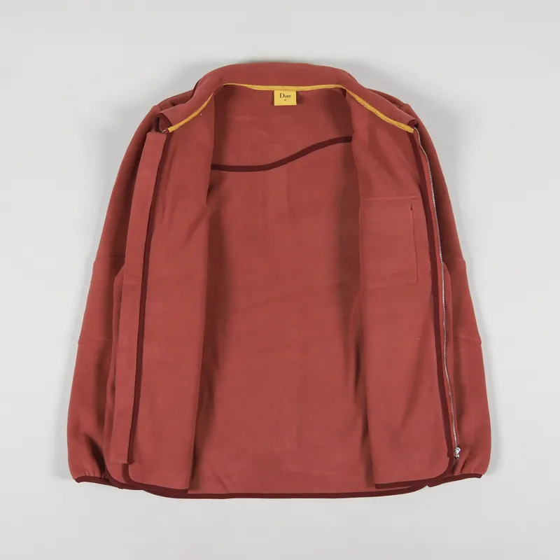 Dime Crest Fleece Shirt Sienna Red-1