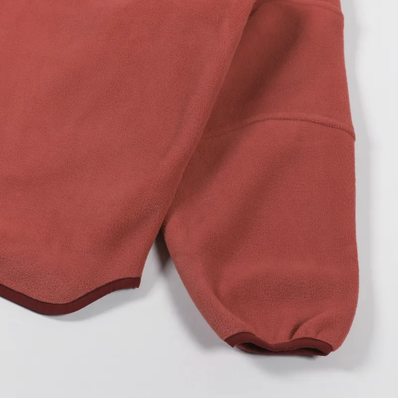 Dime Crest Fleece Shirt Sienna Red-6