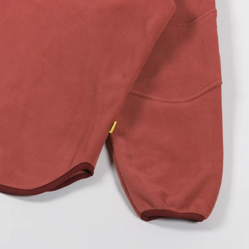 Dime Crest Fleece Shirt Sienna Red-8