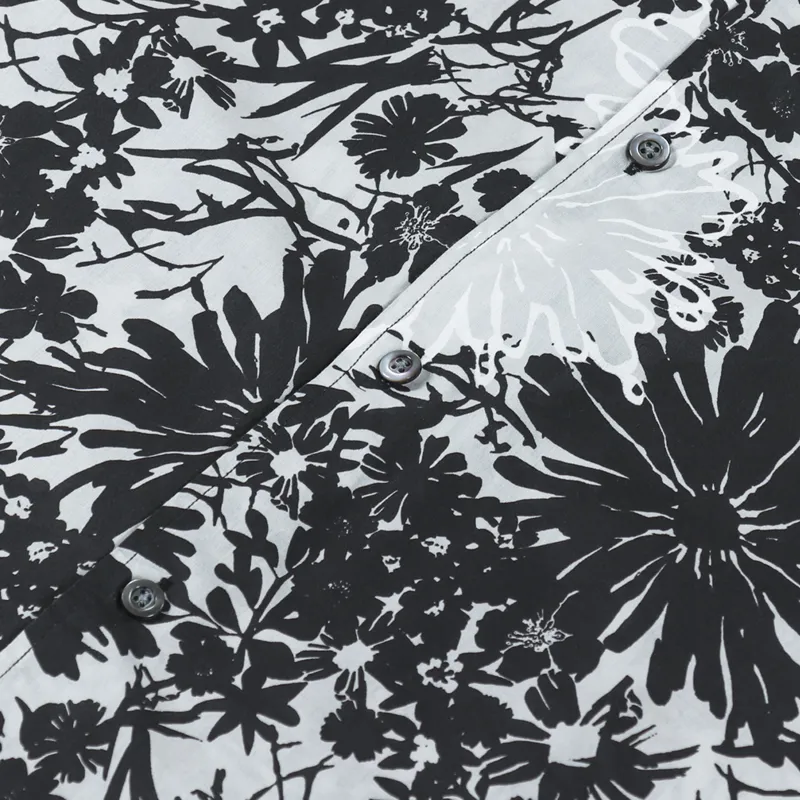 Norse Projects Carsten Flower Print Shirt Glacier Grey-2