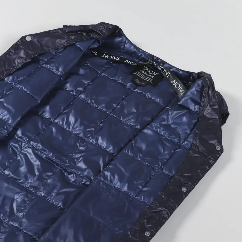 Taion V Neck Button Down Vest Navy-5