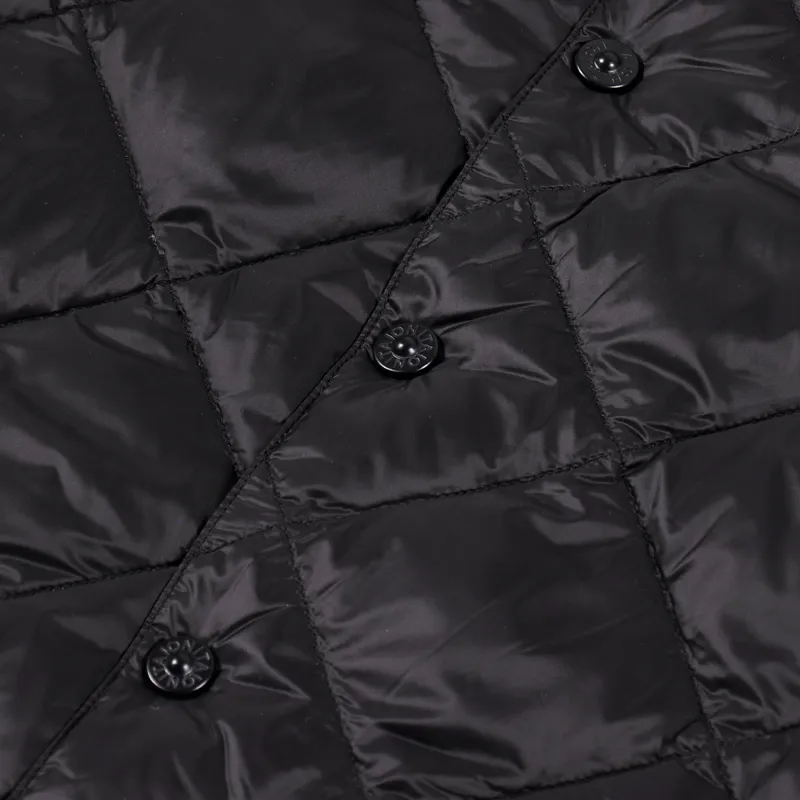 Taion Crew Neck Button Inner Down Jacket Black-7