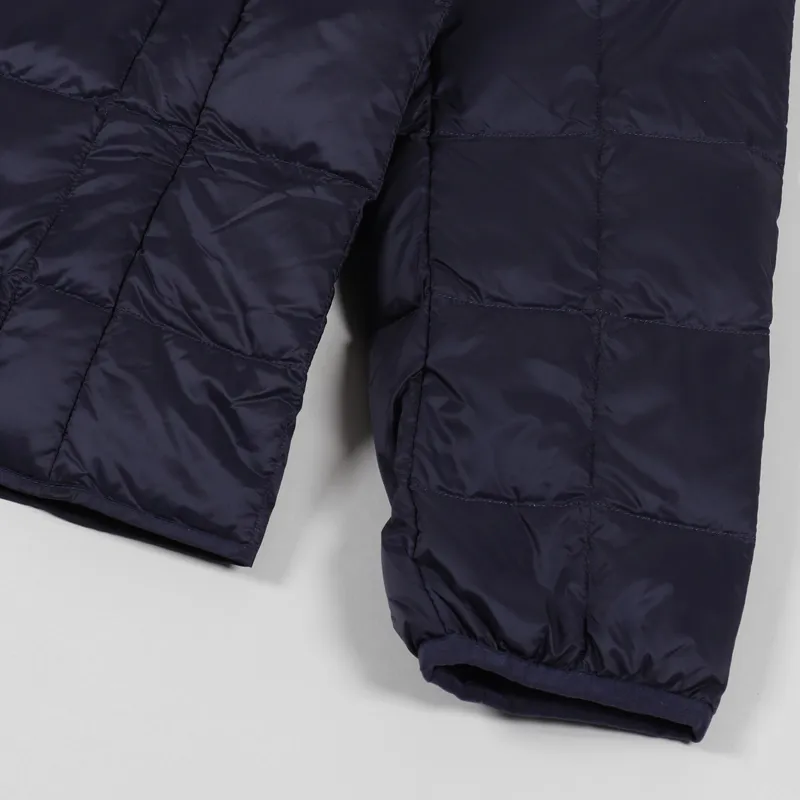 Taion Crew Neck Button Down Jacket Navy-3