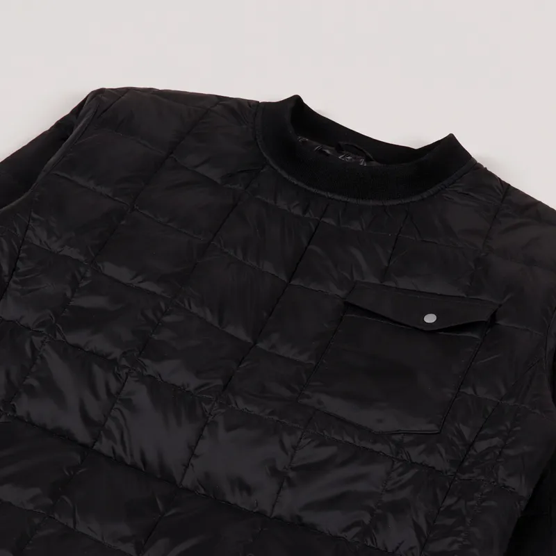 Taion Crew Neck Pocket Down Pullover Black-2