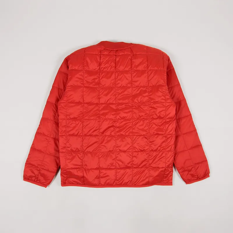 Taion Crew Neck Pocket Down Pullover Brick Red-1