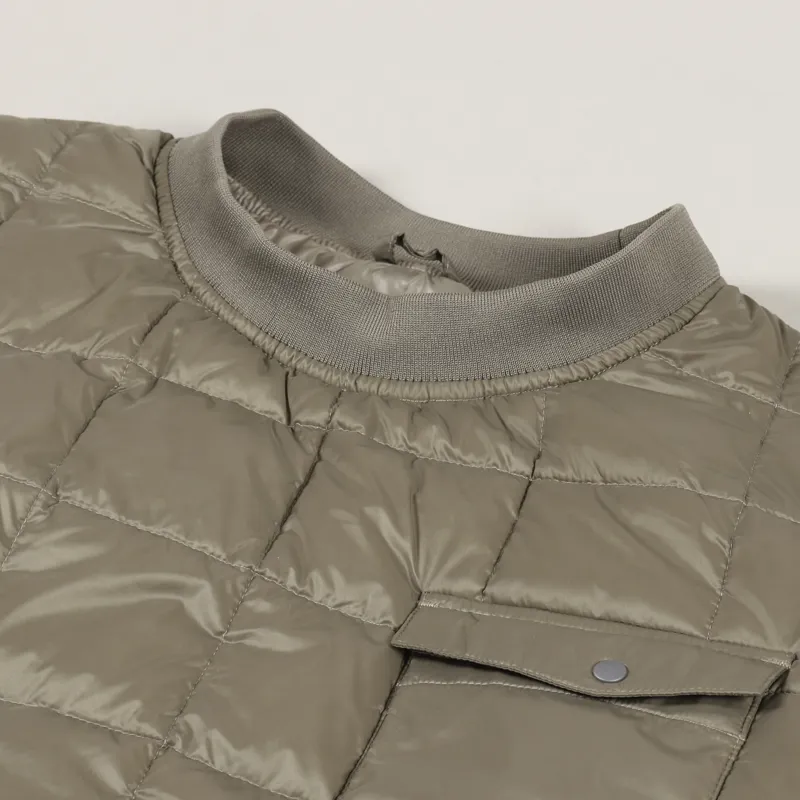 Taion Crew Neck Pocket Down Pullover Khaki-6