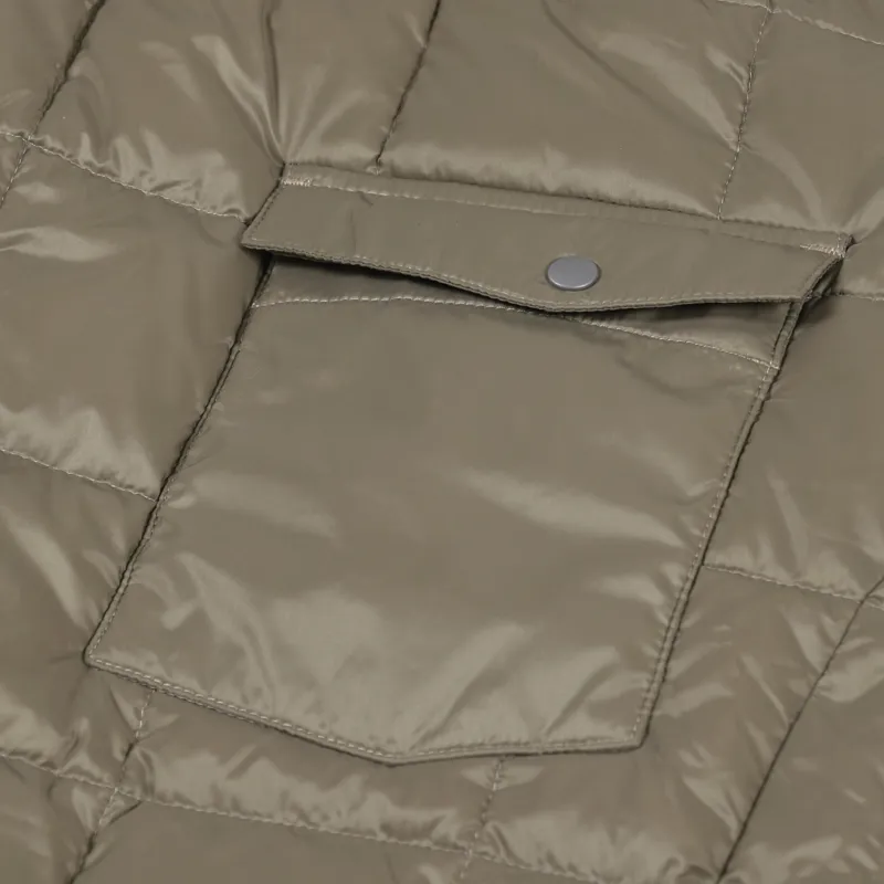 Taion Crew Neck Pocket Down Pullover Khaki-5