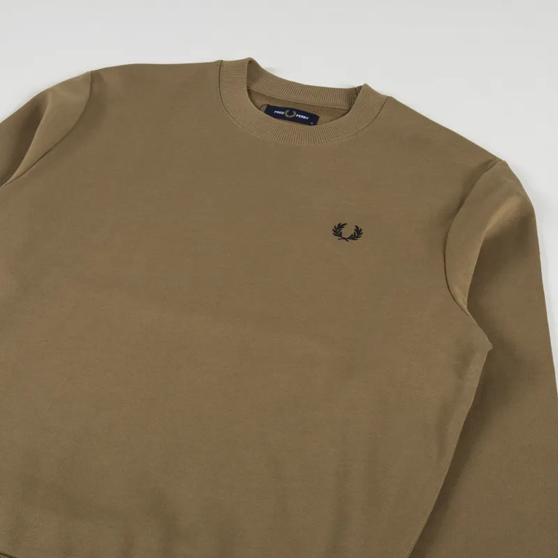Fred Perry Crew Neck Sweatshirt Shaded Stone Burnt Tobacco-2