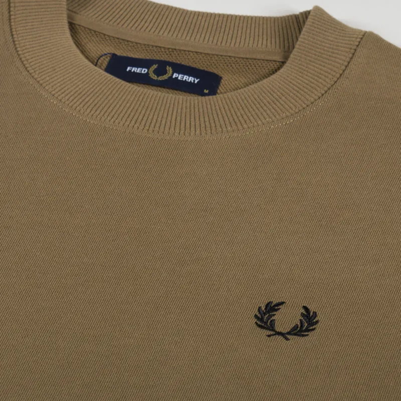 Fred Perry Crew Neck Sweatshirt Shaded Stone Burnt Tobacco-4