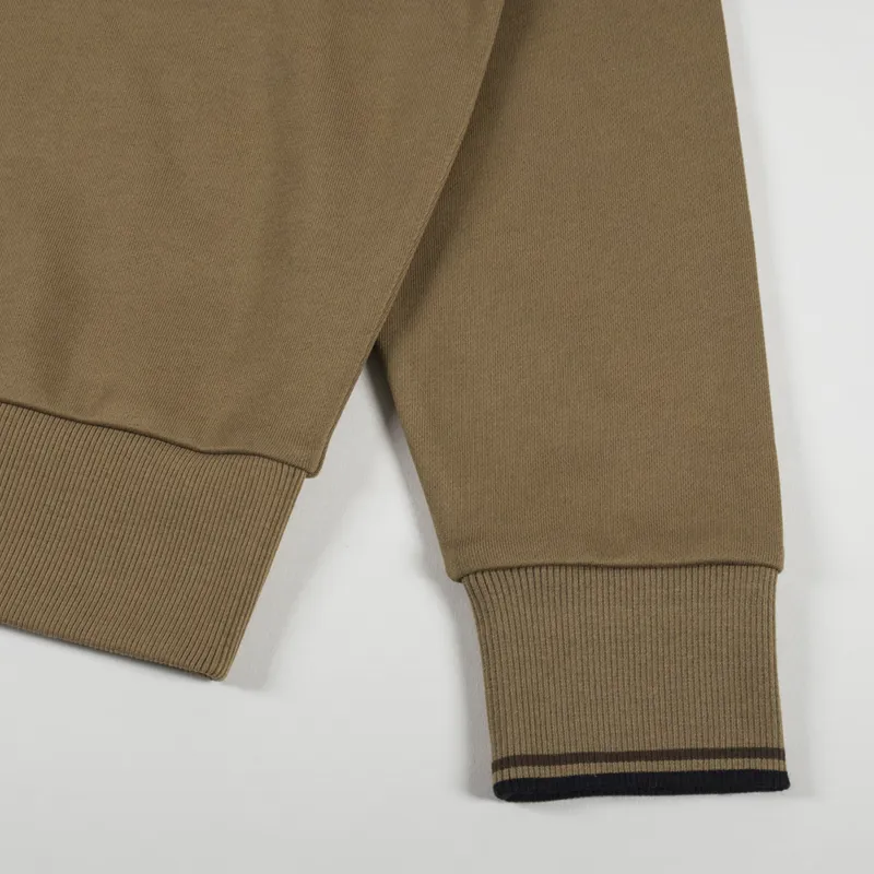 Fred Perry Crew Neck Sweatshirt Shaded Stone Burnt Tobacco-5