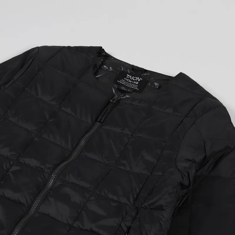 Taion Crew Neck Zip Down Jacket Black-4
