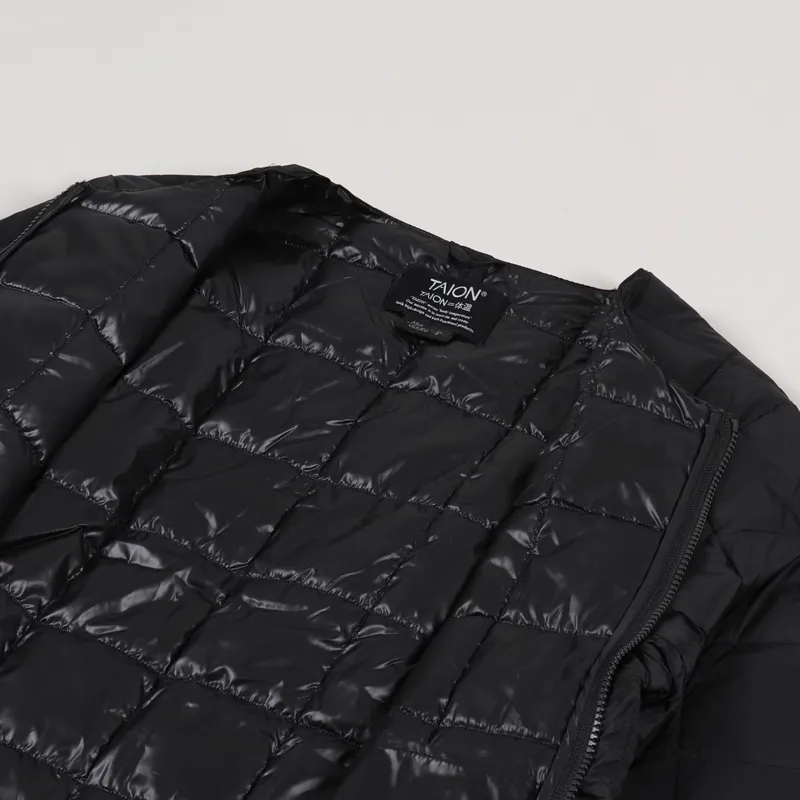 Taion Crew Neck Zip Down Jacket Black-5