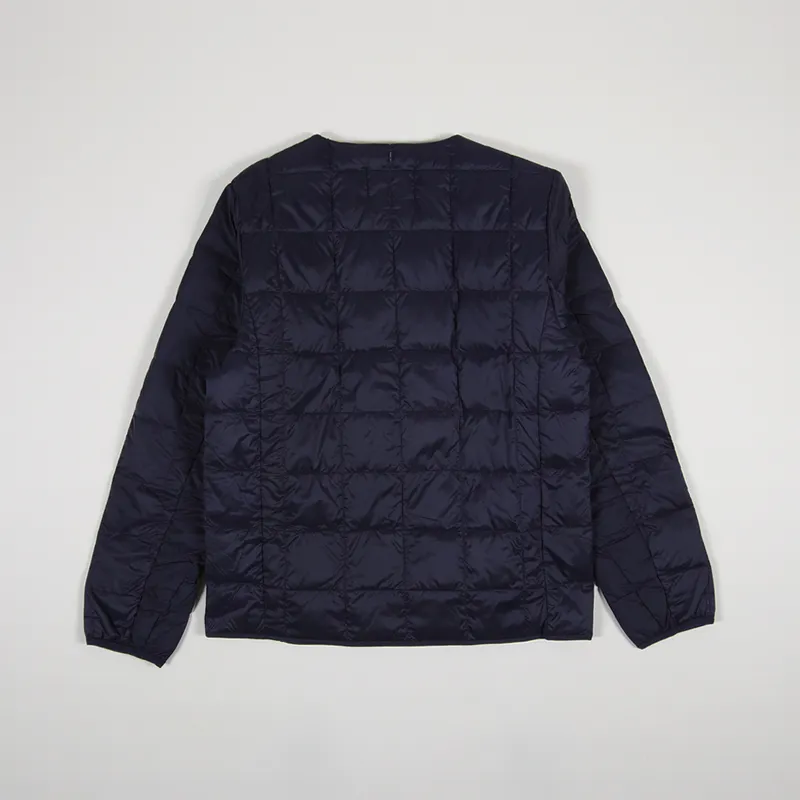 Taion Crew Neck Zip Down Jacket Navy-2
