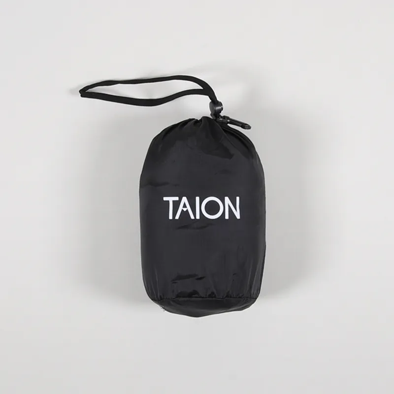 Taion Crew Neck Zip Down Jacket Navy-3