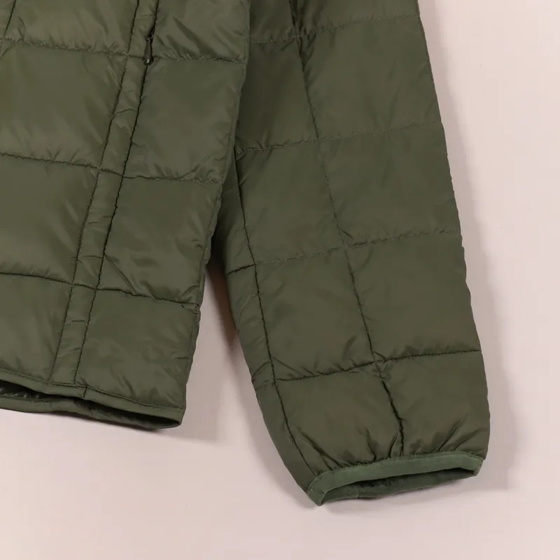 Taion Crew Neck Zip Down Jacket Olive-5