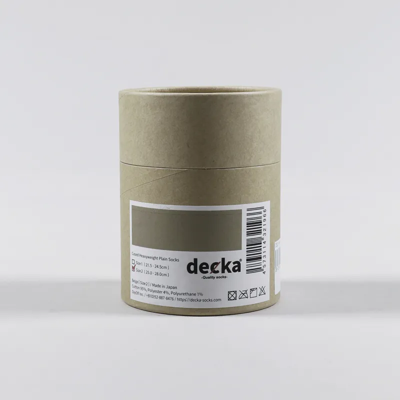 Decka Cased Heavyweight Plain Socks Beige UK 6-11-3