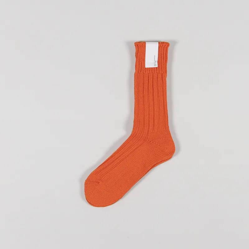 Decka Cased Heavyweight Plain Socks Neon Orange UK 6-11-2