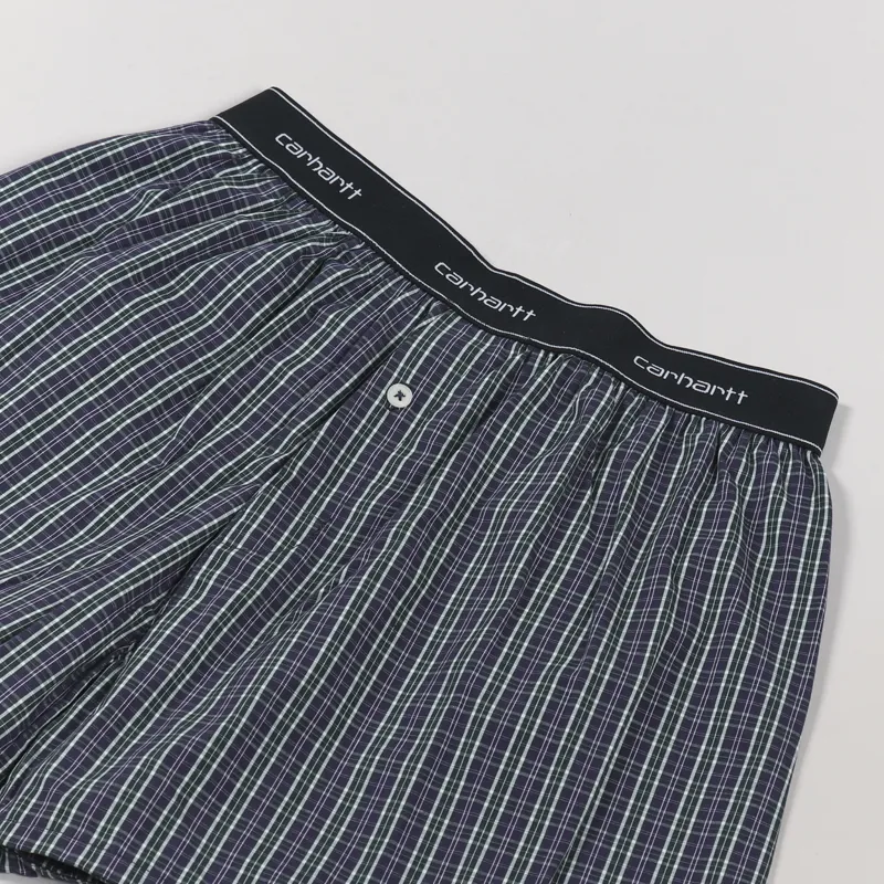 Carhartt WIP Cotton Script Boxers James Check Grove-4