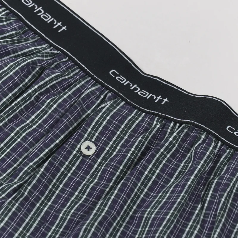 Carhartt WIP Cotton Script Boxers James Check Grove-3