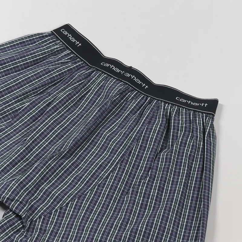 Carhartt WIP Cotton Script Boxers James Check Grove-2