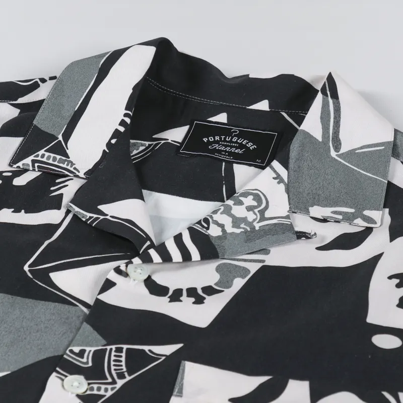 Portuguese Flannel Cuca Shirt Black-4