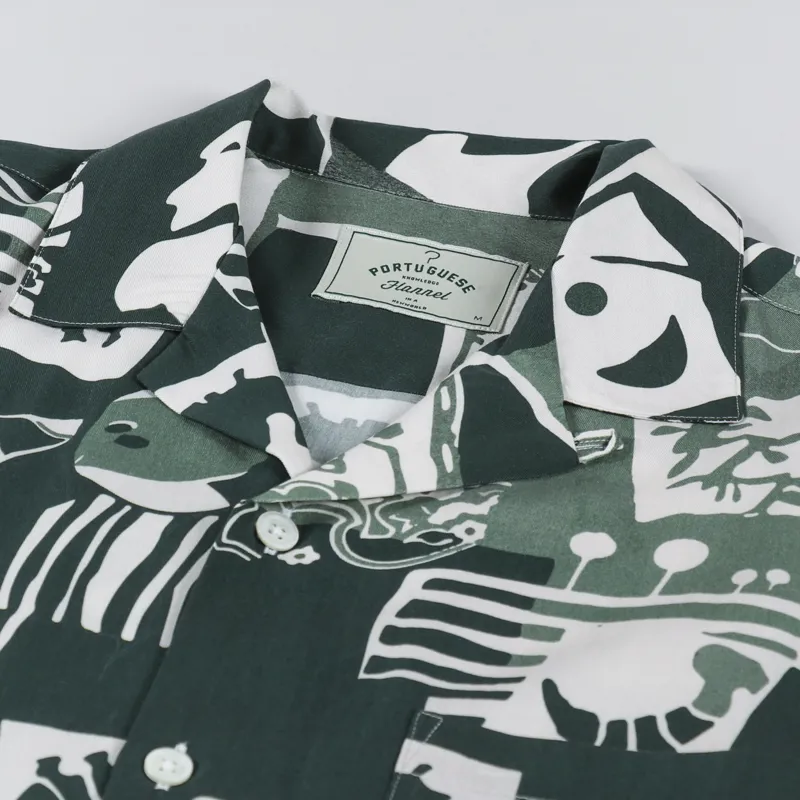 Portuguese Flannel Cuca Shirt Green-4