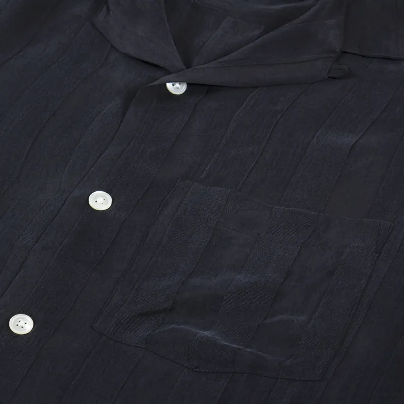 Portuguese Flannel Cupro Shirt Black-2