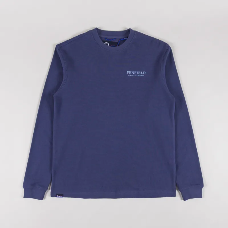 Penfield Winter Mountain Long Sleeve T Shirt Blue Indigo-1