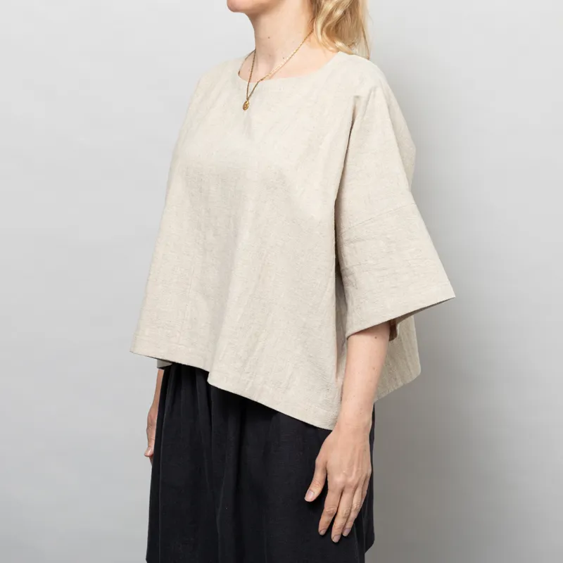 Kate Sheridan Womens Edie Top Wheat Linen-2