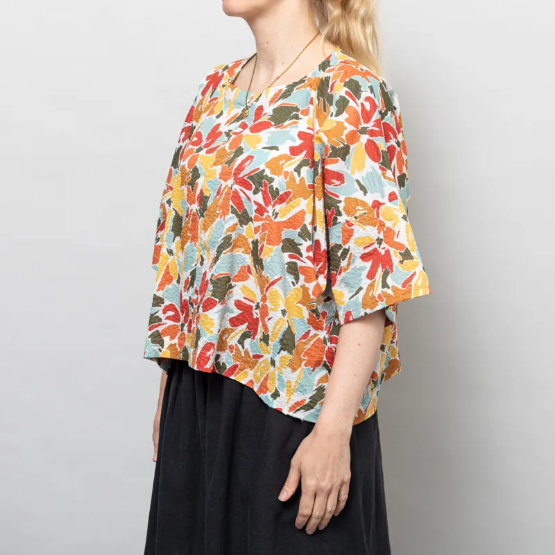 Kate Sheridan Womens Edie Top Seaweed Seersucker-1