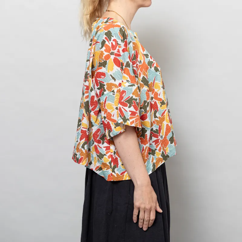 Kate Sheridan Womens Edie Top Seaweed Seersucker-4