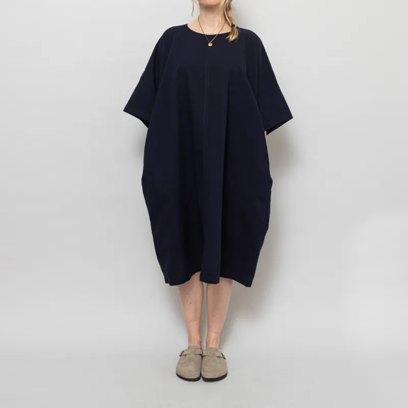 Kate Sheridan Womens Edie Dress Navy Seersucker-1