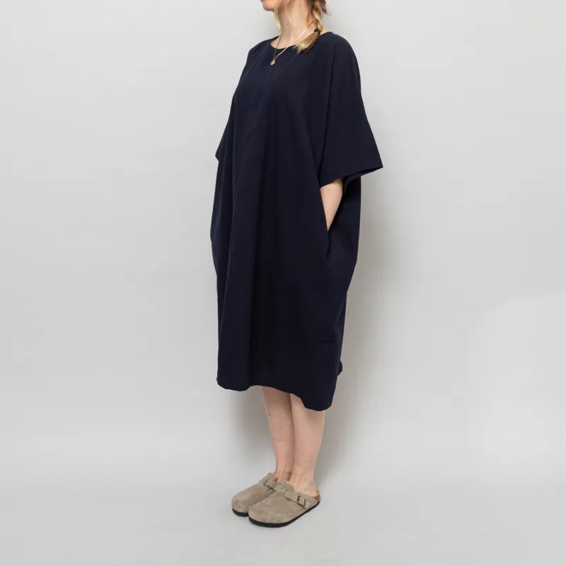 Kate Sheridan Womens Edie Dress Navy Seersucker-2