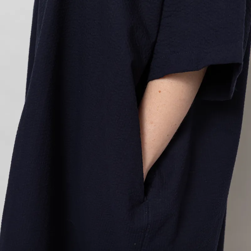 Kate Sheridan Womens Edie Dress Navy Seersucker-8