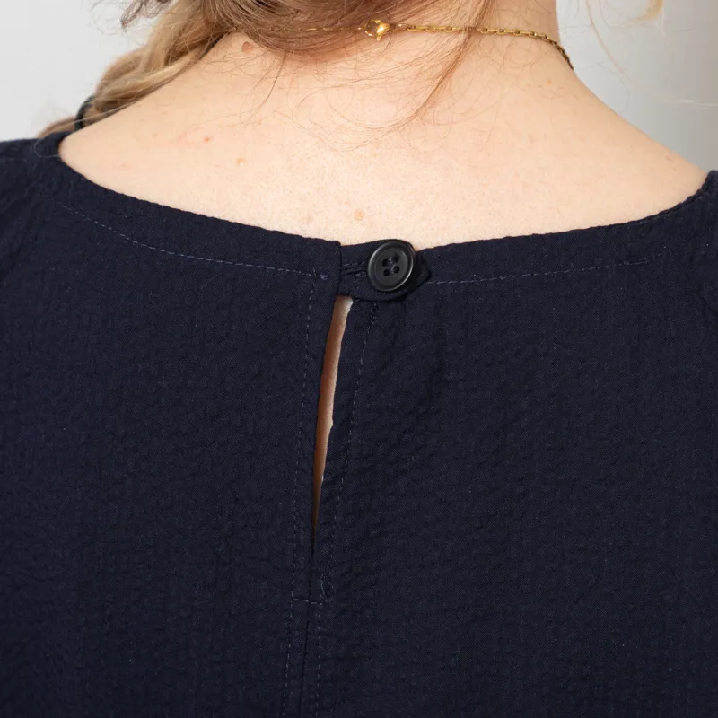 Kate Sheridan Womens Edie Dress Navy Seersucker-7