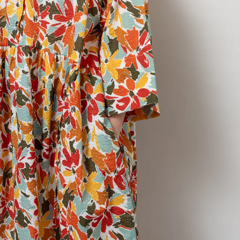 Kate Sheridan Womens Folk Dress Seaweed Seersucker-10