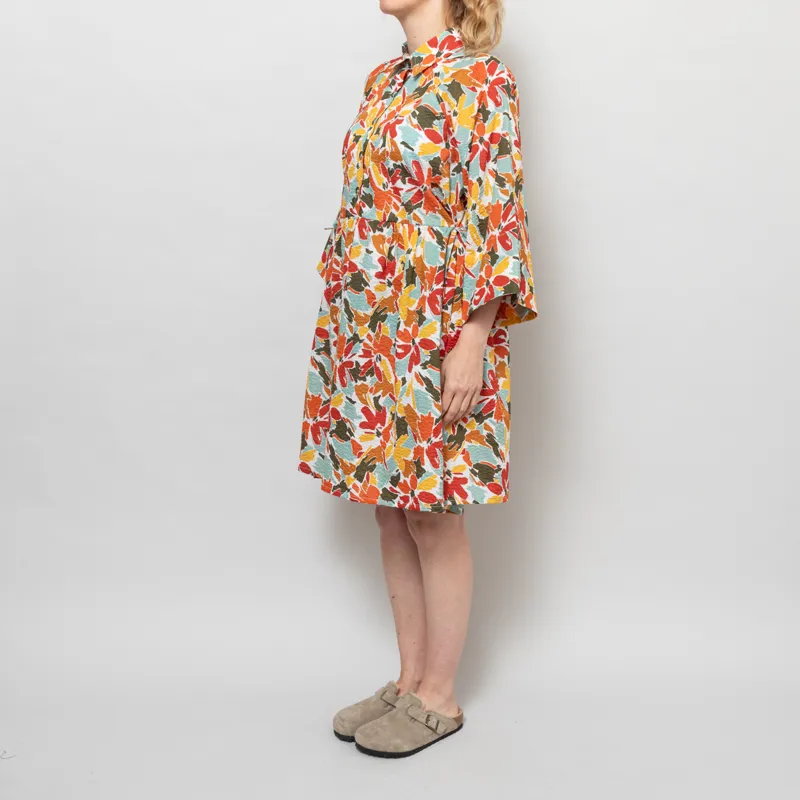 Kate Sheridan Womens Folk Dress Seaweed Seersucker-1