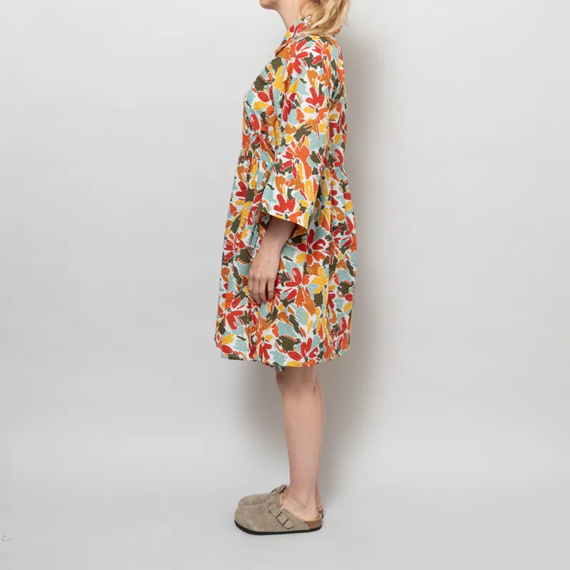 Kate Sheridan Womens Folk Dress Seaweed Seersucker-2