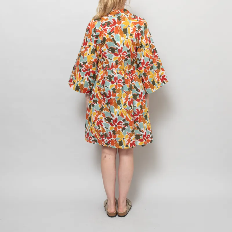 Kate Sheridan Womens Folk Dress Seaweed Seersucker-3