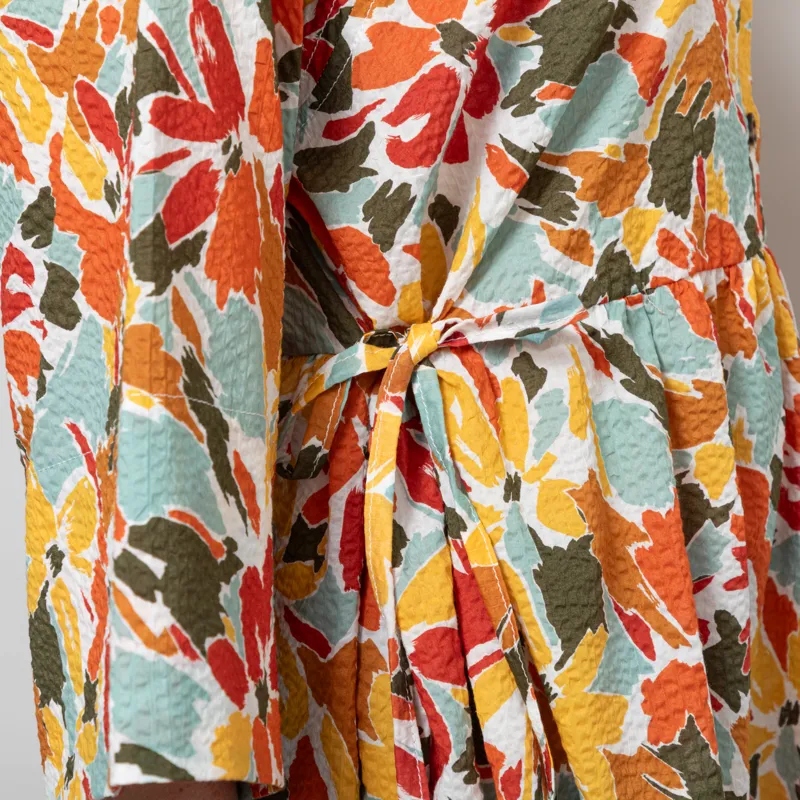 Kate Sheridan Womens Folk Dress Seaweed Seersucker-8