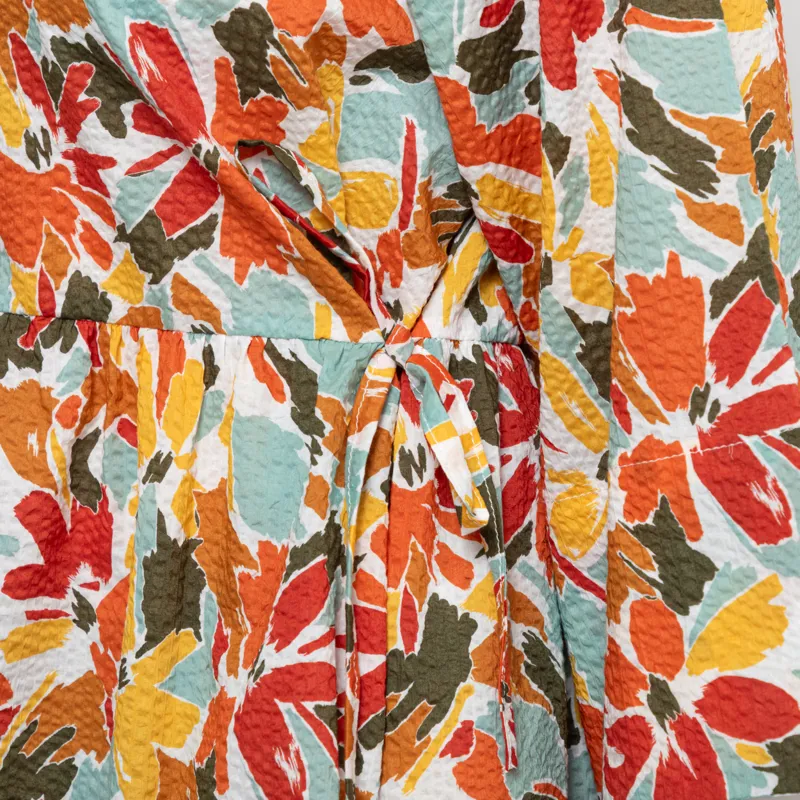 Kate Sheridan Womens Folk Dress Seaweed Seersucker-7